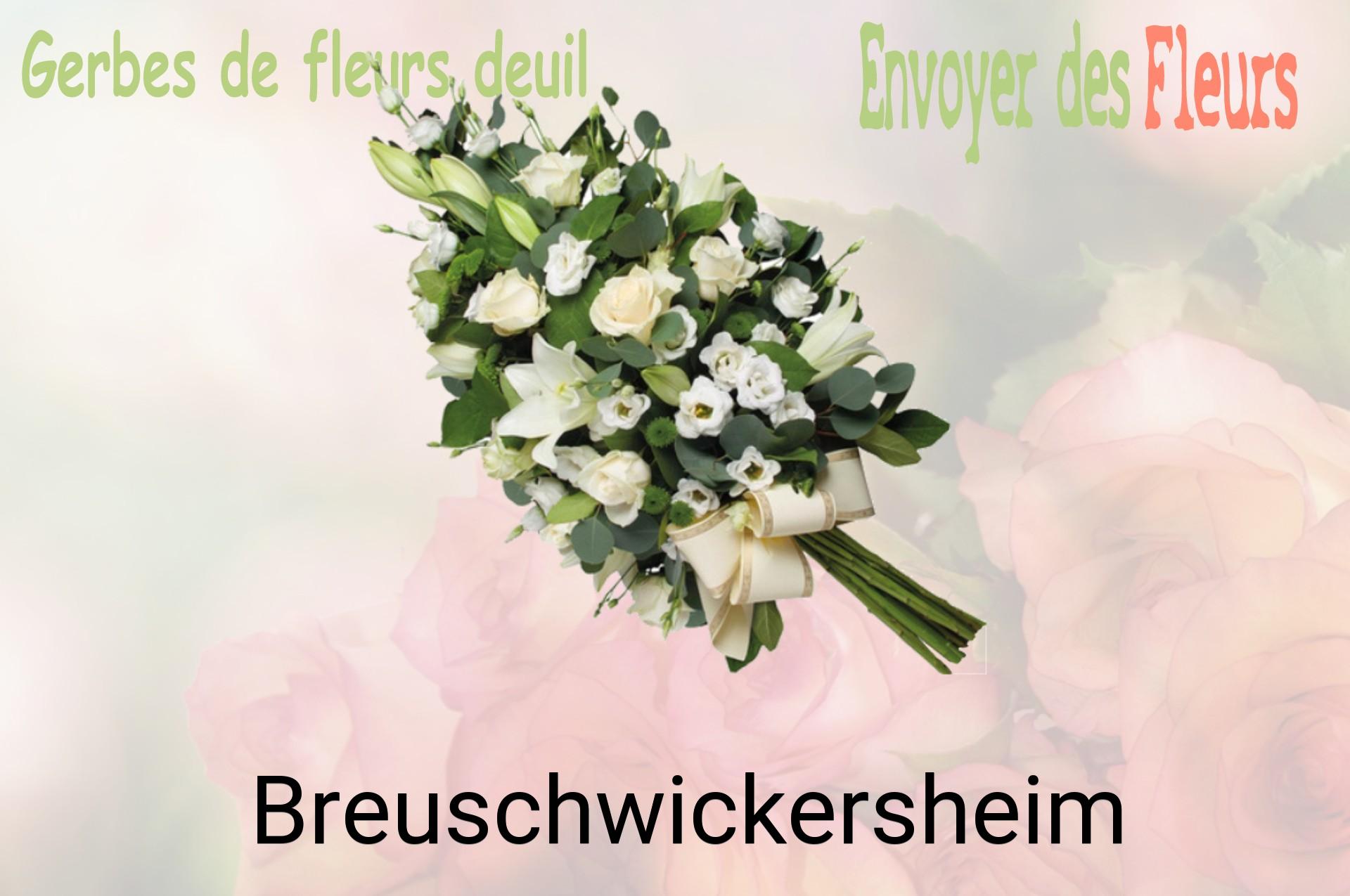 Gerbe de fleurs de deuil livrée à Breuschwickersheim